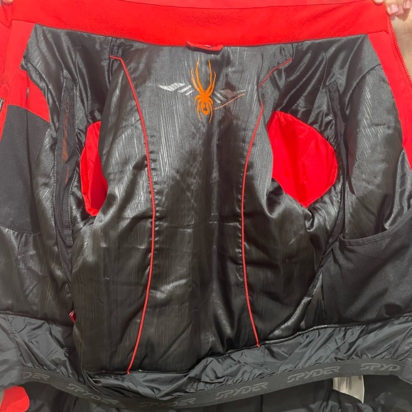 MENS red Spyder ski jacket in good condition! Size S - Picture 7 of 9